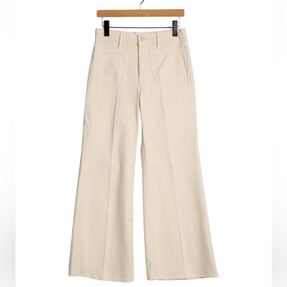 MOTHER Women's Flare & Wide Leg Jeans in Chalk Ivory